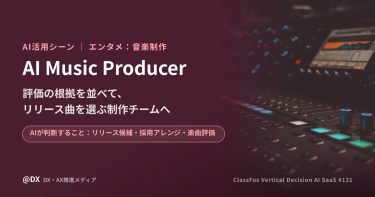 リリース候補をAIが根拠つきで並べる「AI Music Producer」の活用シーン