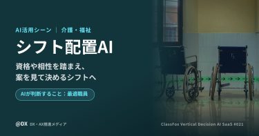 介護のシフト作成をAIが支える「シフト配置AI」の活用シーン