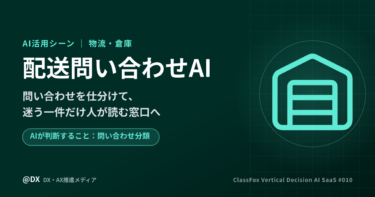 配送の問い合わせをAIが仕分ける「配送問い合わせAI」の活用シーン