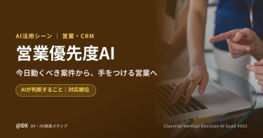 今日動くべき案件をAIが並べる「営業優先度AI」の活用シーン